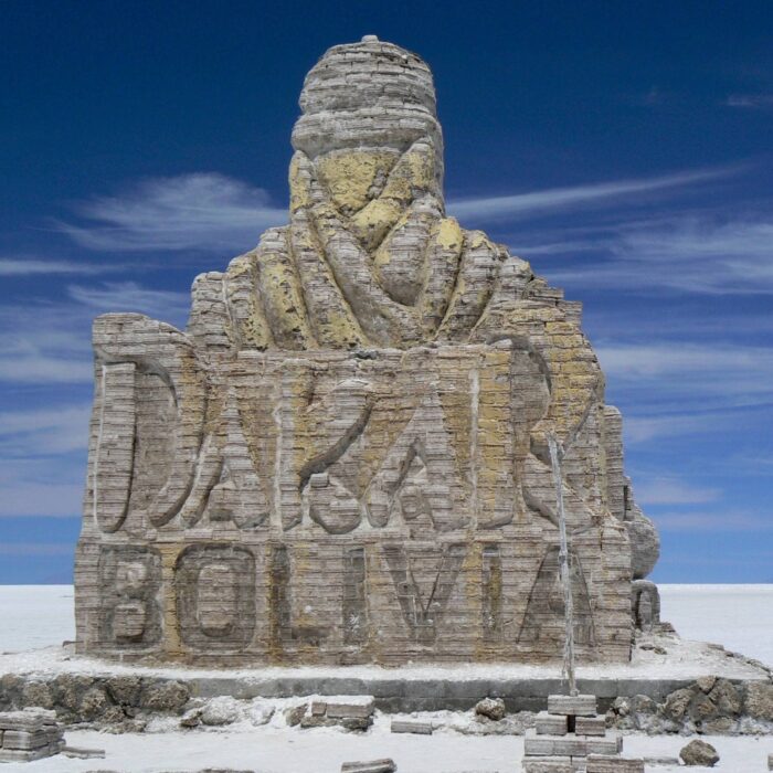Dakar Ralley monument, Salar de Uyuni, Bolívie, archiv Enjoy Travel